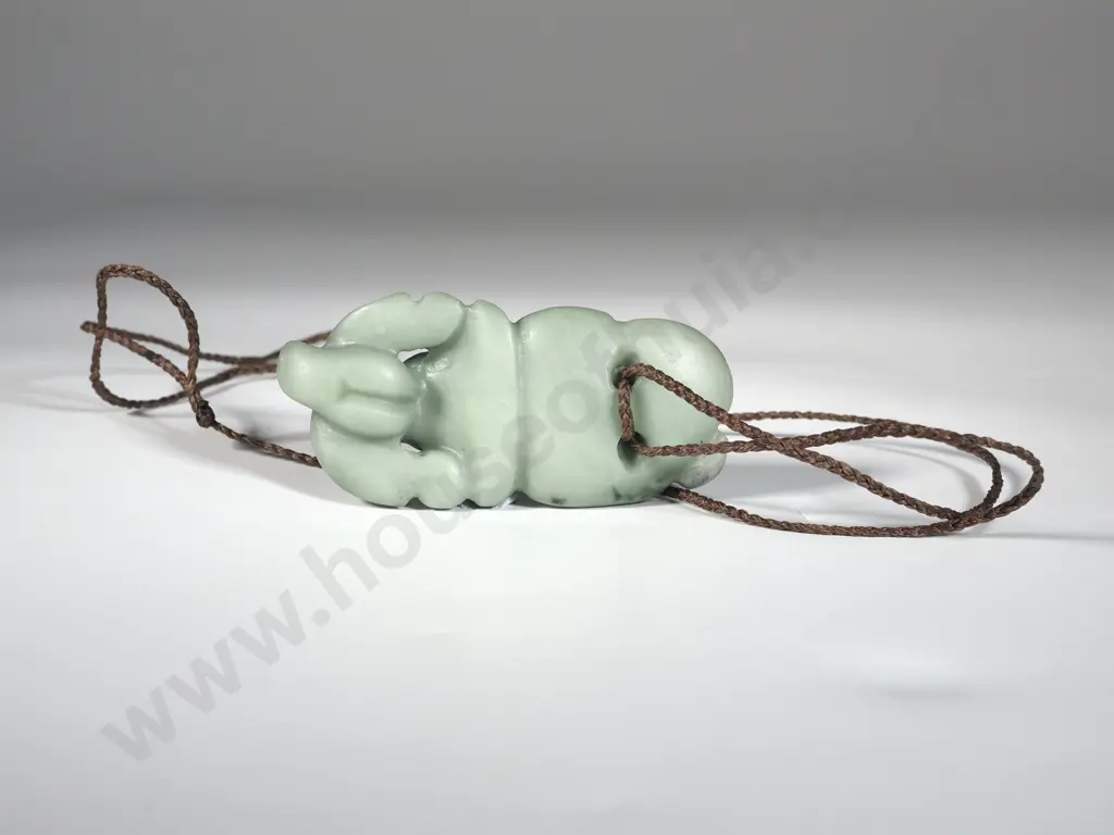 River Pebble. Female Taniwha, Tail Going Under Her Feet & Up Her Lower Back. 70 x 30 x 15mm Image 1++