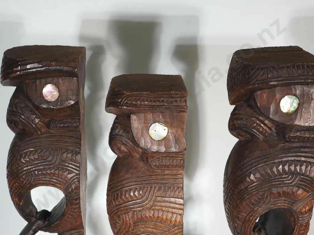 Henry Evan Lloyd. Three Early 20 Century Tekoteko Figures. Image 1++