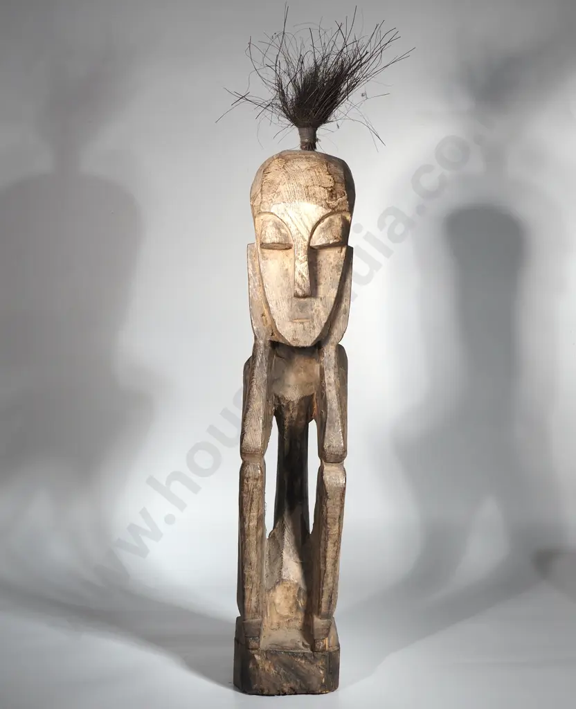 Hand Carved Female " Thinker" Sculpture. Possibly African Image 1++