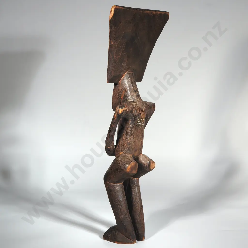 Wooden West African Tribal Icon w Museum Catalogue Number - Morris Collection Image 1++
