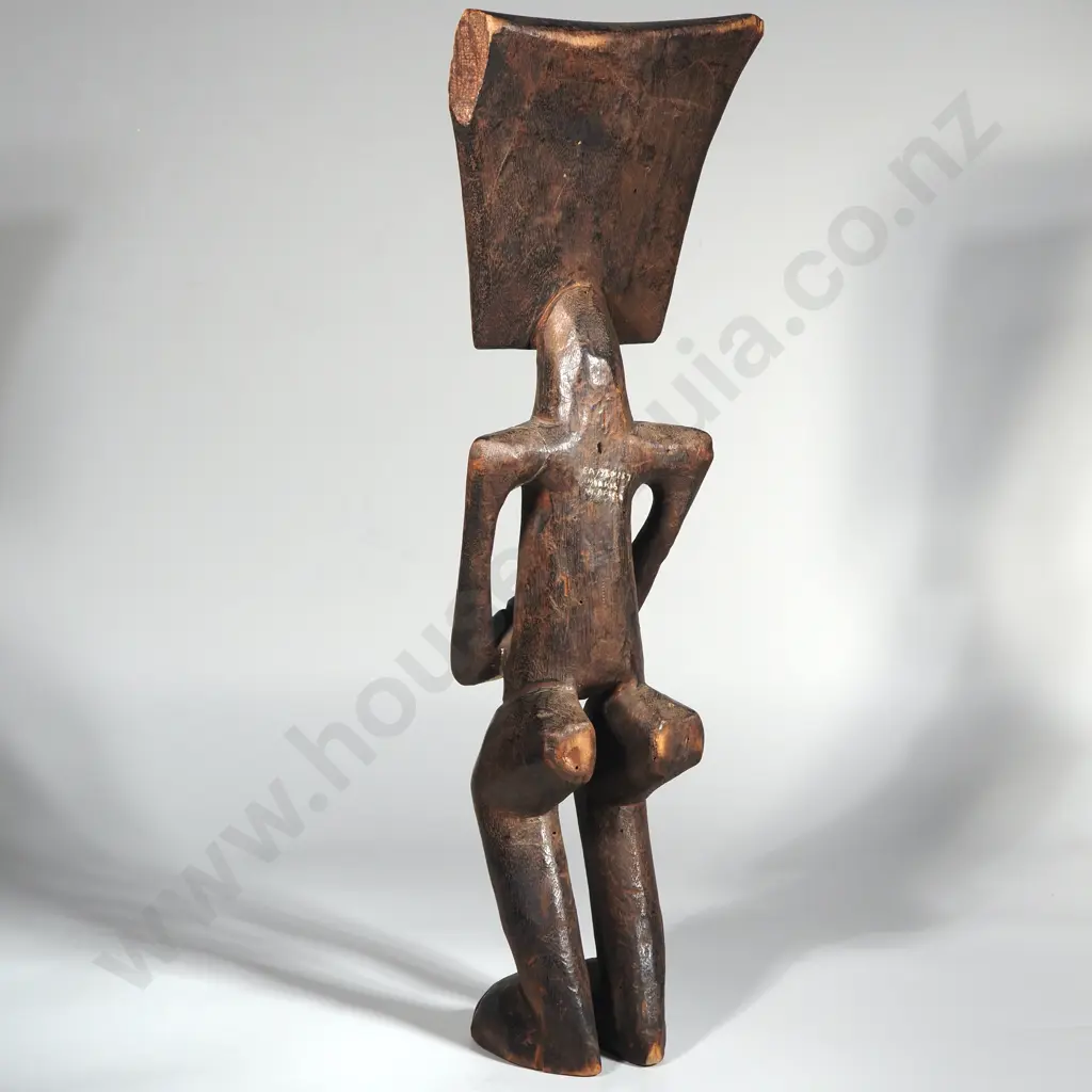 Wooden West African Tribal Icon w Museum Catalogue Number - Morris Collection Image 1++