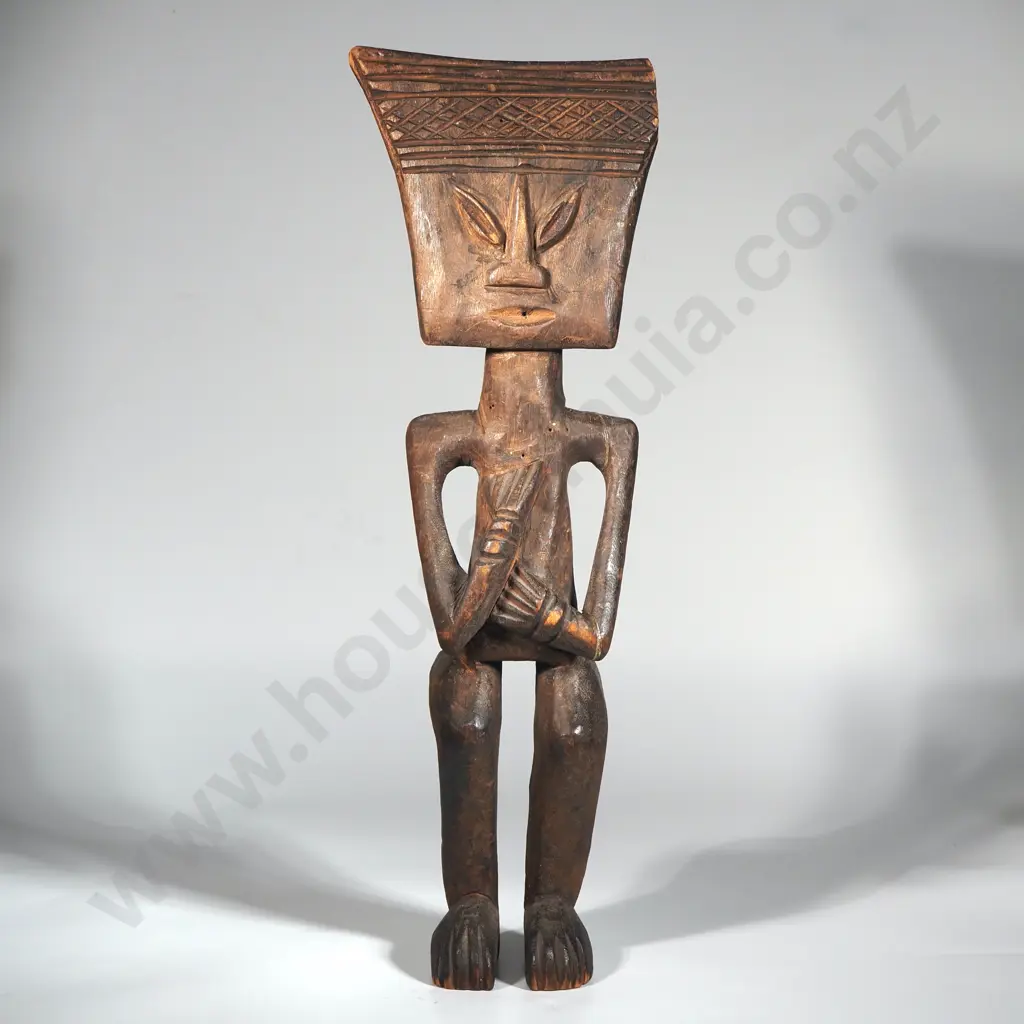 Wooden West African Tribal Icon w Museum Catalogue Number - Morris Collection Image 1++