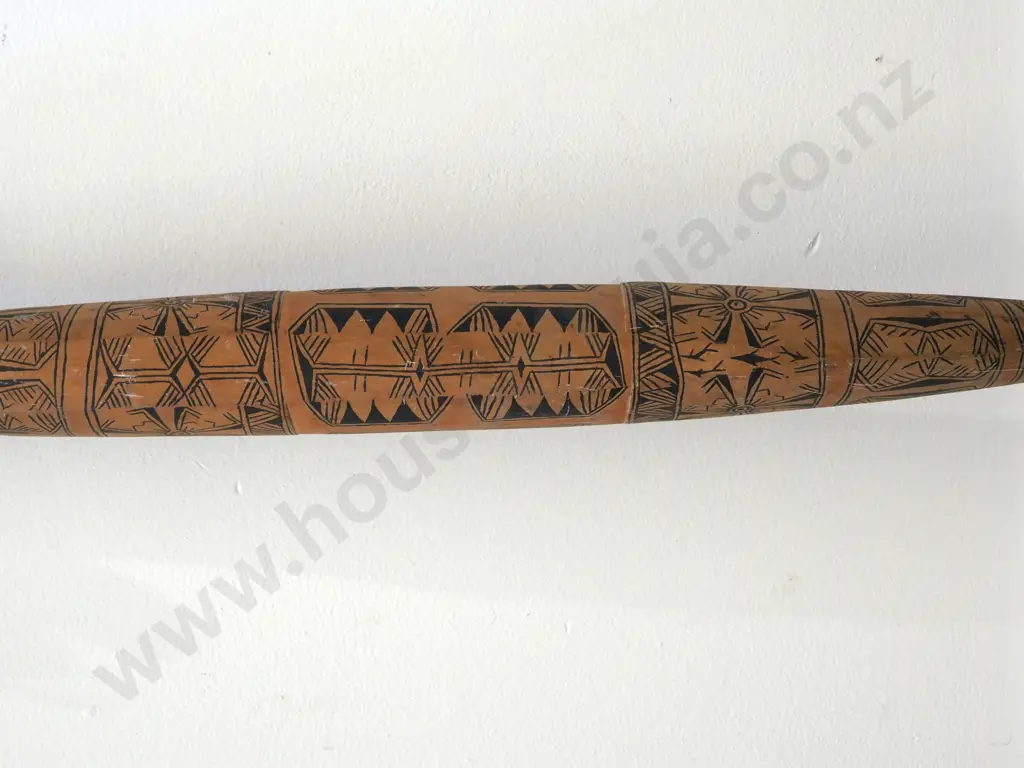 Solomon Island Wooden Spear w Betel Nut Rattles  Image 1++