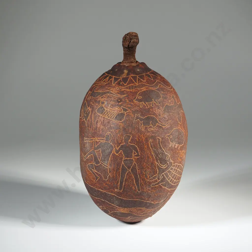 One Large Decorated Gourd or Calabash. Image 1++