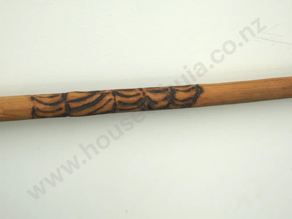 One Long, Pointed, Decorated, Slender Wooden Stick or Spear. Image 1++