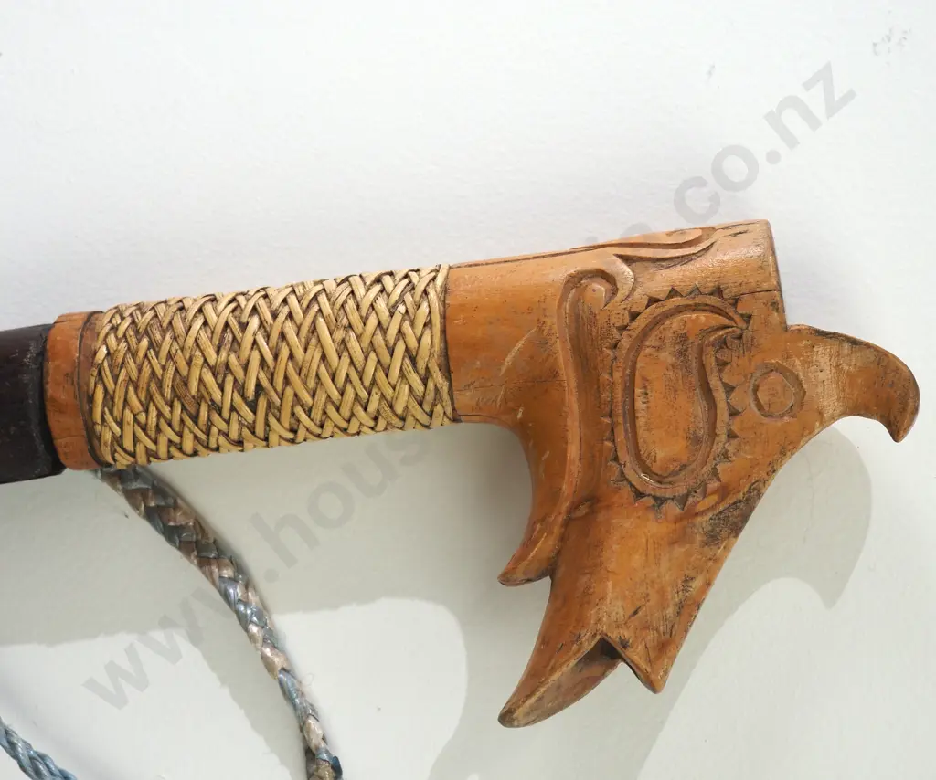 Borneo Carved Diak (Head Hunter) Sword Image 1++