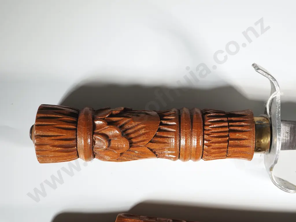 Vintage Thai Dagger w Wooden Scabbard Image 1++
