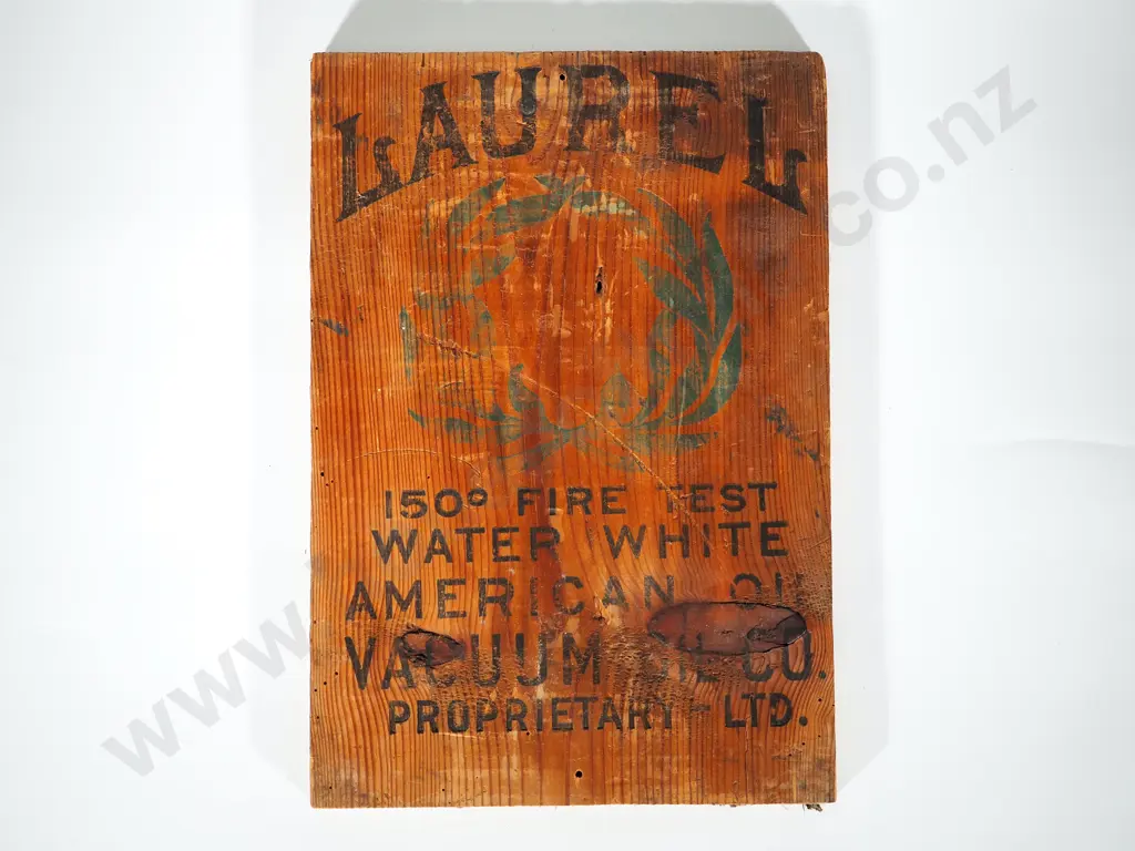 Vintage Laurel Vacuum Oil Company Crate End Image 1++