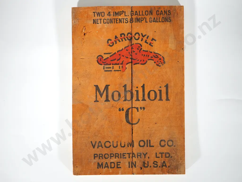 Vintage Mobil Oil Company Crate End Image 1++