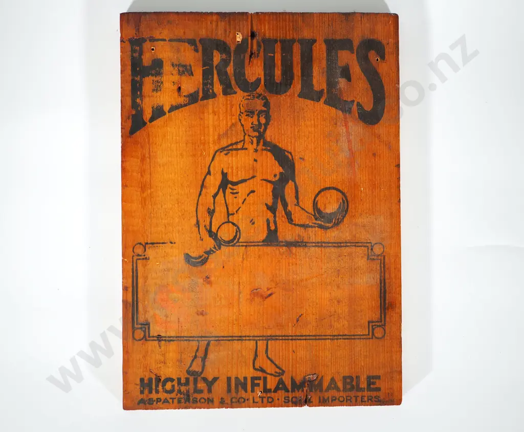 Vintage Hercules Oil Company Crate End Image 1++