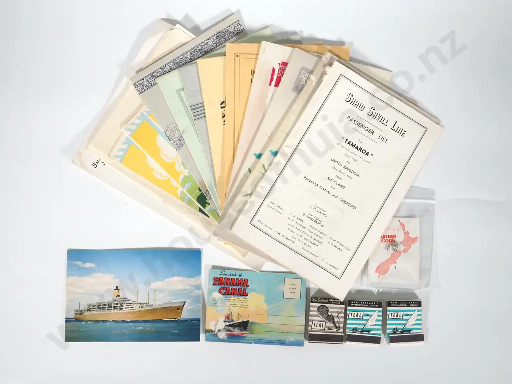 Interesting Lot of Ship Related Ephemera Image 1++