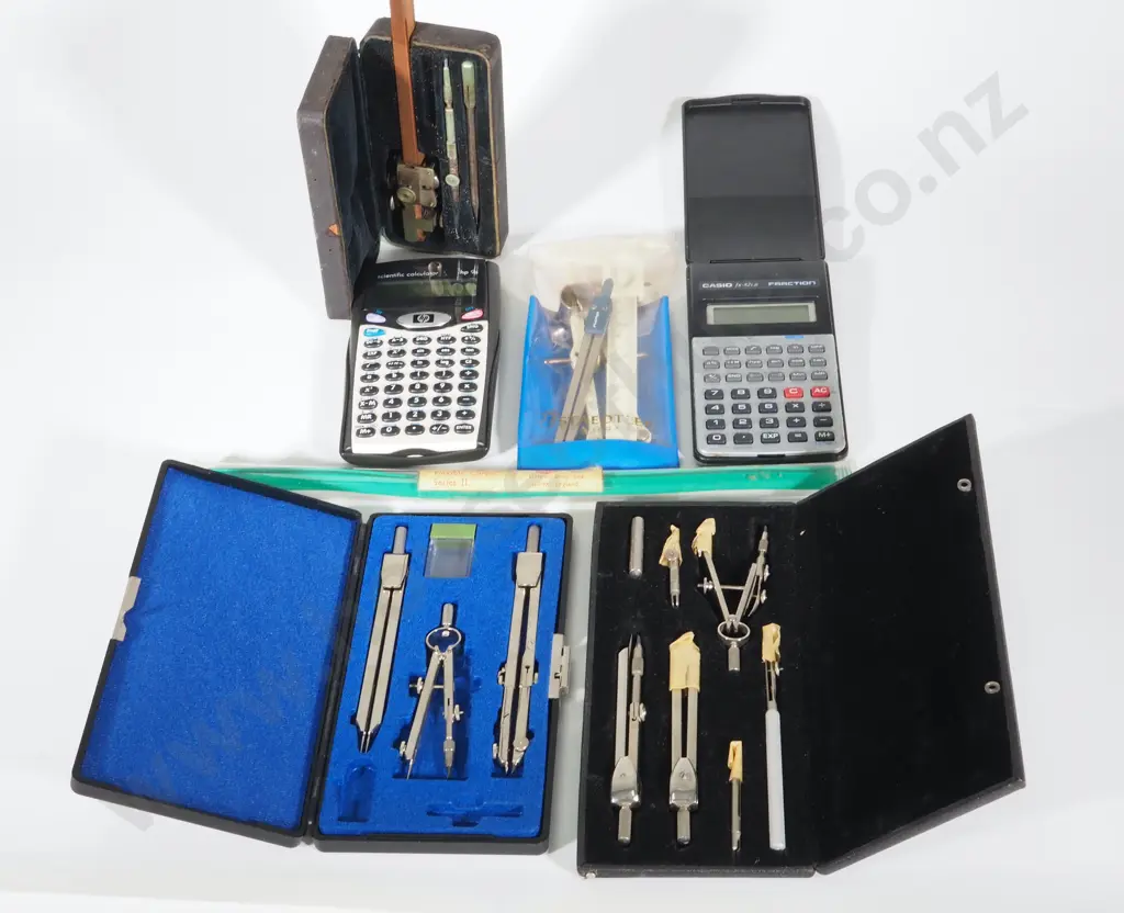 Vintage Collection of Draughting Instruments & Calculators Image 1++