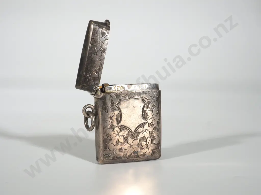 Antique Sterling Silver Vesta Case Image 1++