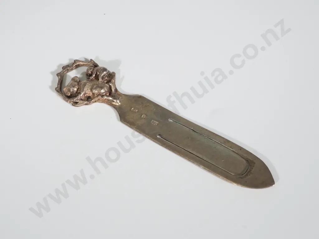 Sterling Silver Australian Themed Book Mark w Koala Motif Image 1++
