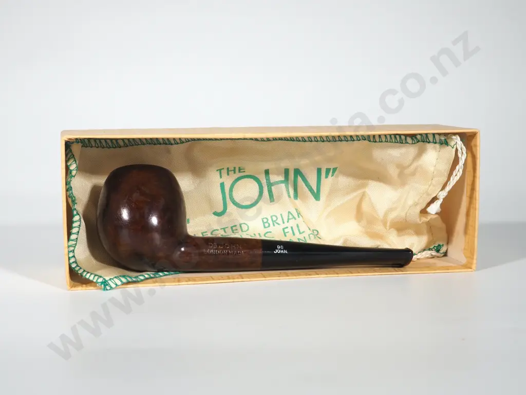 Cased English Vintage John Briar Pipe Image 1++