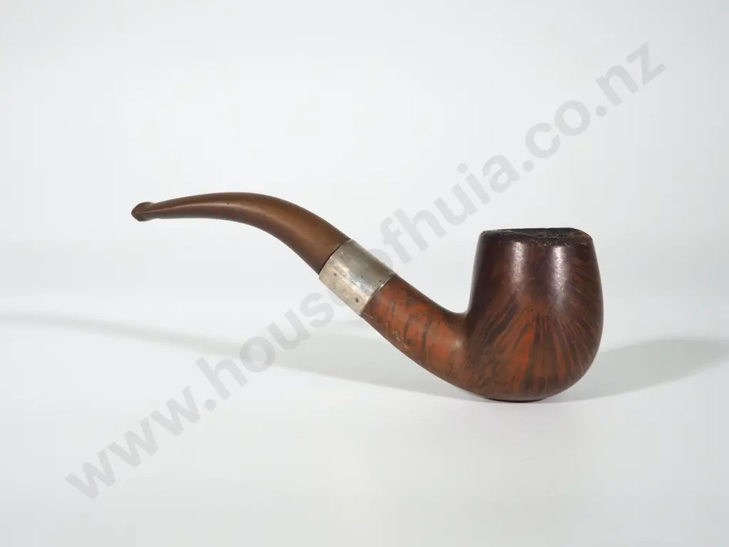 1939 English Sterling Silver Trimmed Pipe Image 1++