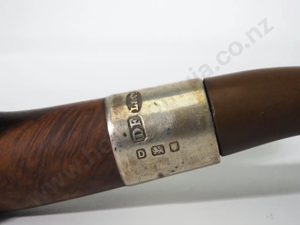 1939 English Sterling Silver Trimmed Pipe Image 1++