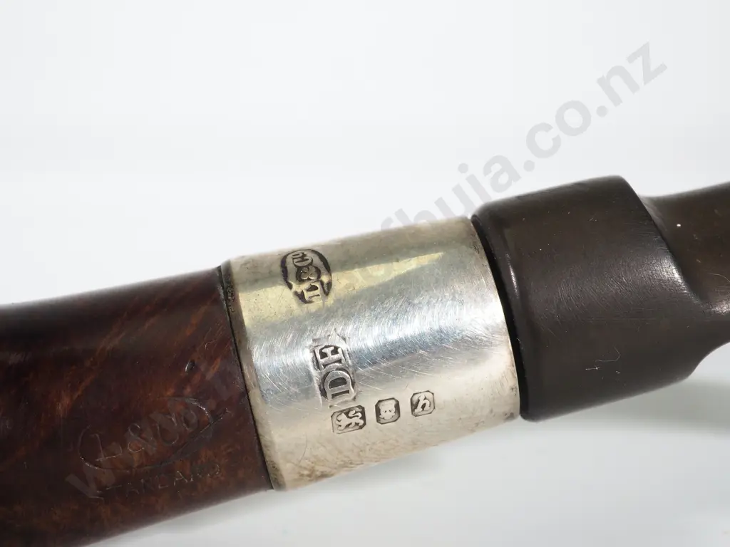 1963 English Sterling Silver Trimmed Pipe Image 1++