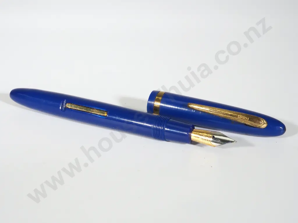Vintage Ultramarine Blue Japanese Fountain Pen Image 1++