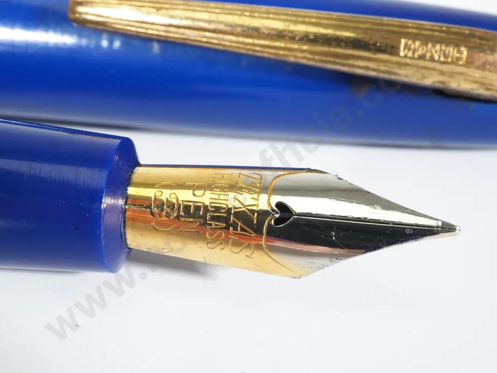 Vintage Ultramarine Blue Japanese Fountain Pen Image 1++