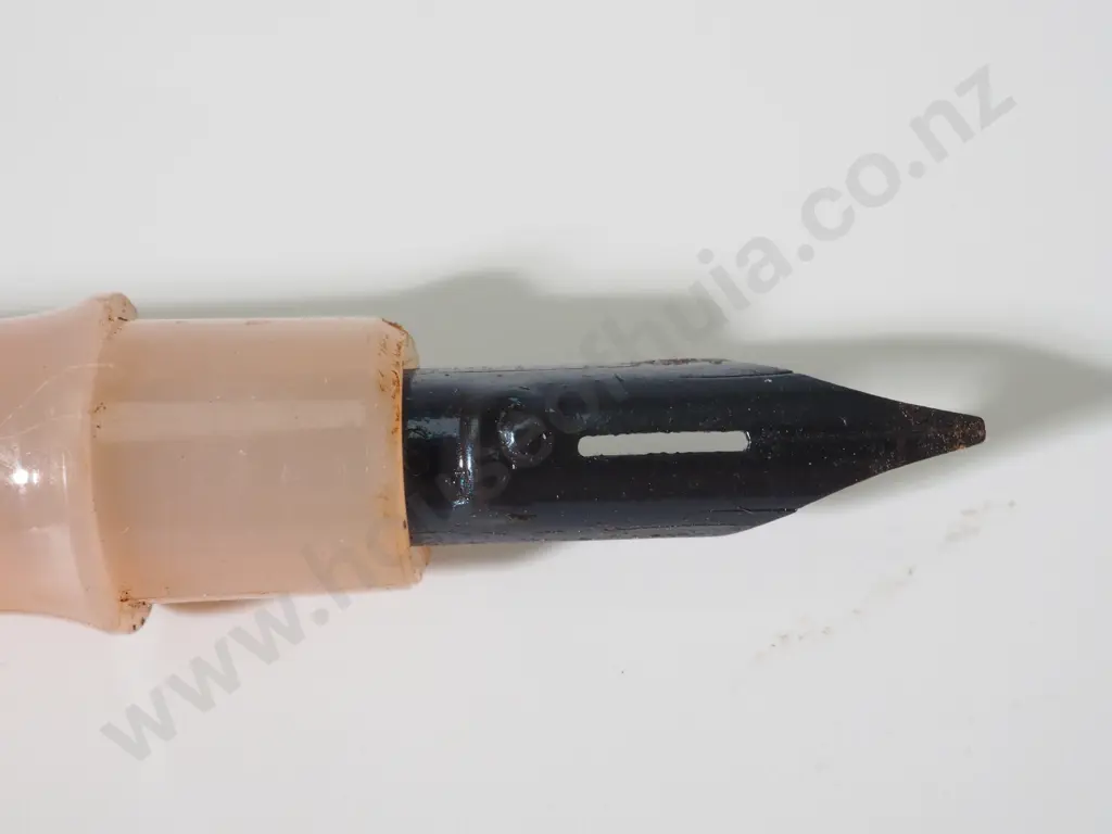 Vintage New Zealand Petlux Pink/Peach Nib Pen Image 1++