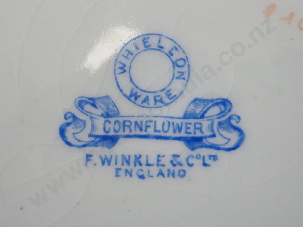 F Winkle & Co, Whieldon Ware, Cornflowers Pattern: 8 Place Dinner Set Image 1++