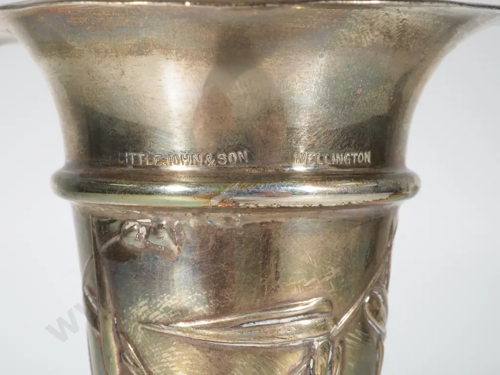 Art Nouveau Sterling Silver Vase Image 1++