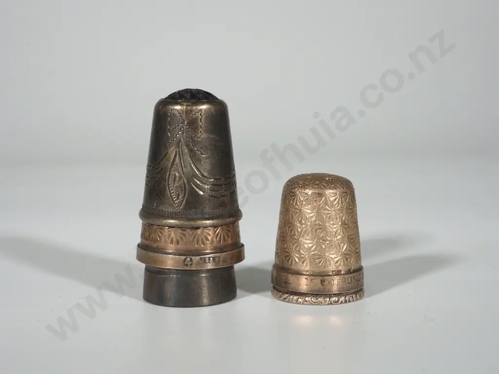 Collection of Four Sterling Silver Thimbles Image 1++