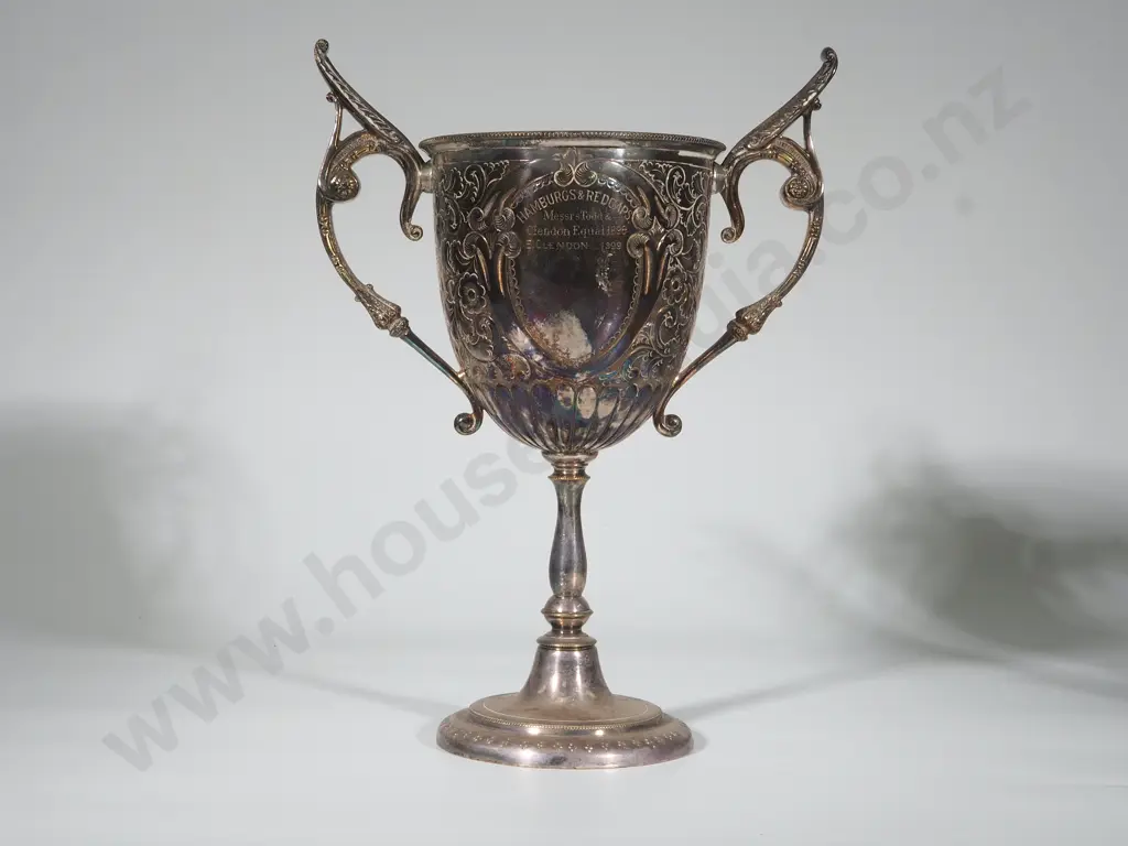 Silver Plate Prize Cup for "Hamburgs & Redcups" Image 1++