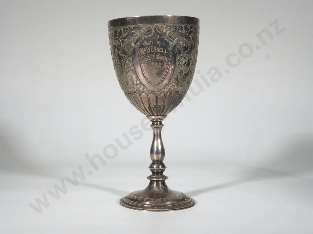 Tiverton Show Silver Plate Trophy 1902 Image 1++