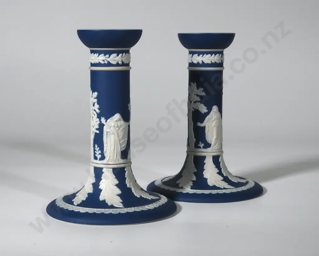 Pair of Antique Wedgwood Candlesticks Image 1++