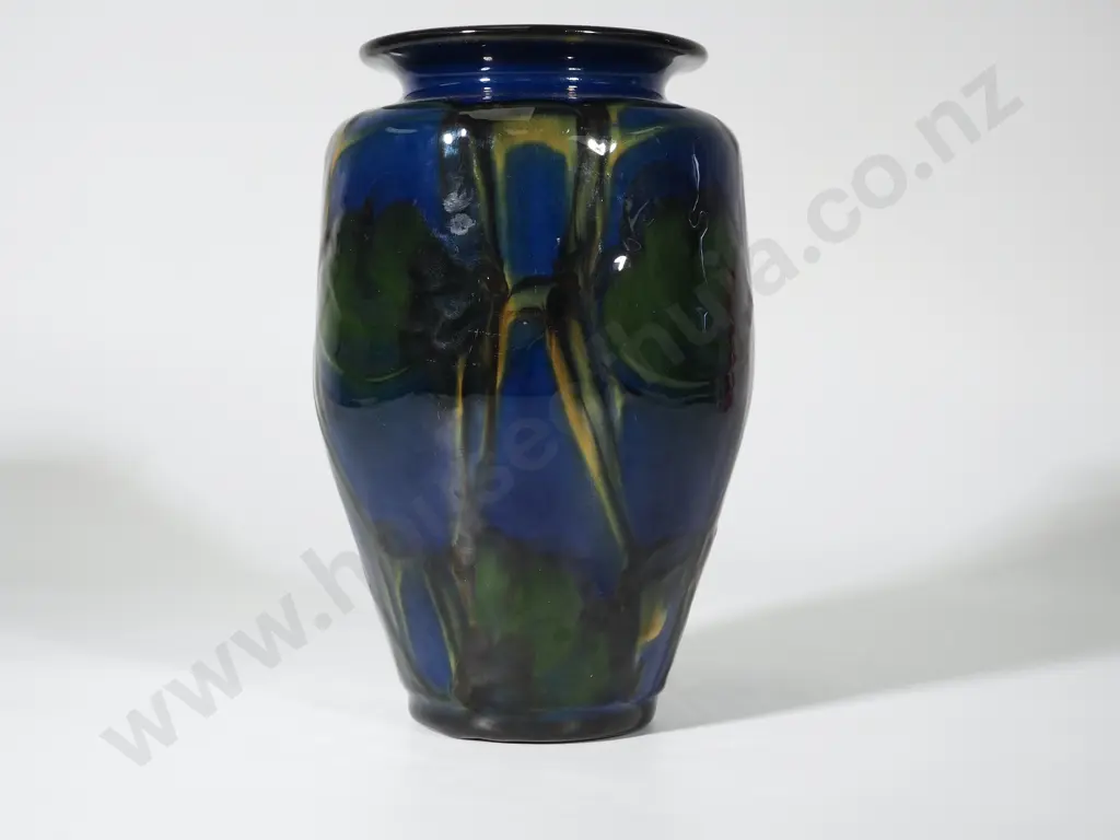 Danico Denmark Art Pottery Vase - Blues & Greens Image 1++
