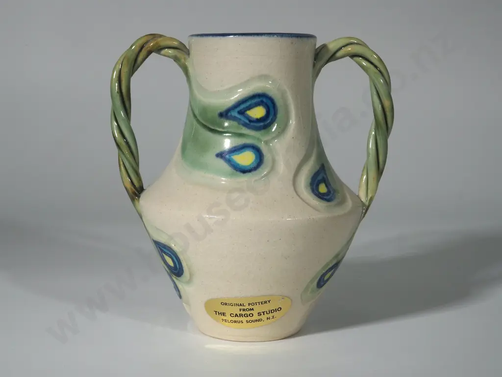 New Zealand Cargo Studio Art Pottery Vase Image 1++