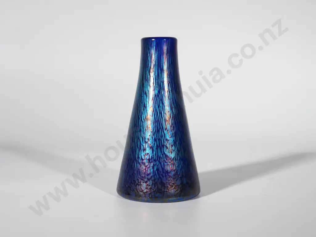 Effervescent Blue Art Glass Bud Vase Image 1++