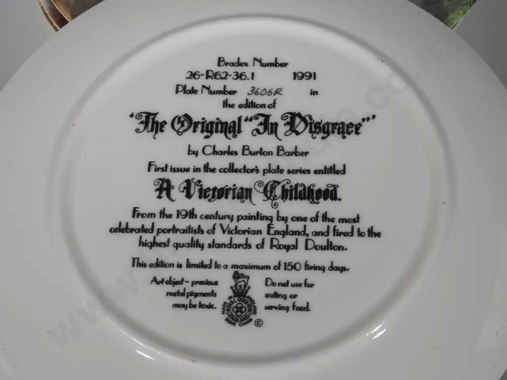 Three Wedgwood Limited Edition Decorative Plates from Different Series and One Royal Doulton Plate Image 1++