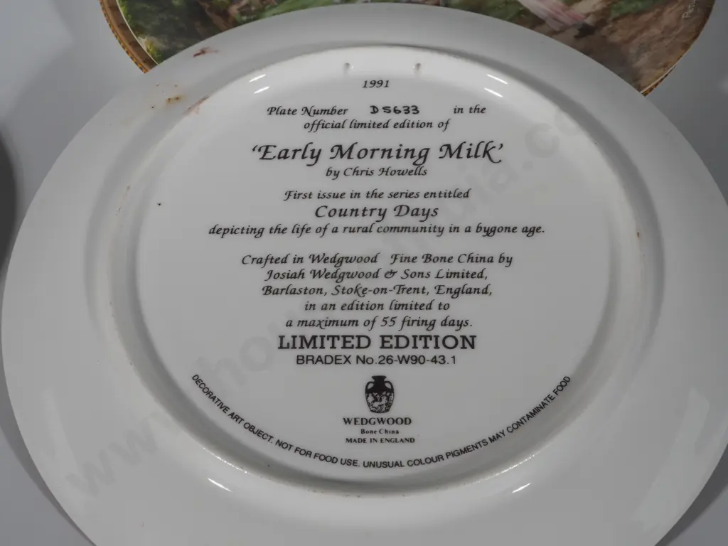Three Wedgwood Limited Edition Decorative Plates from Different Series and One Royal Doulton Plate Image 1++