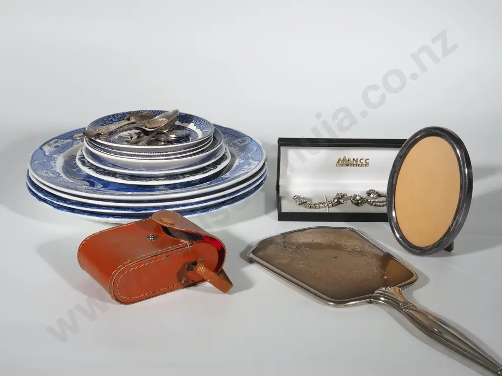 Assorted Lot of Plates / Binoculars / Mirror Image 1++