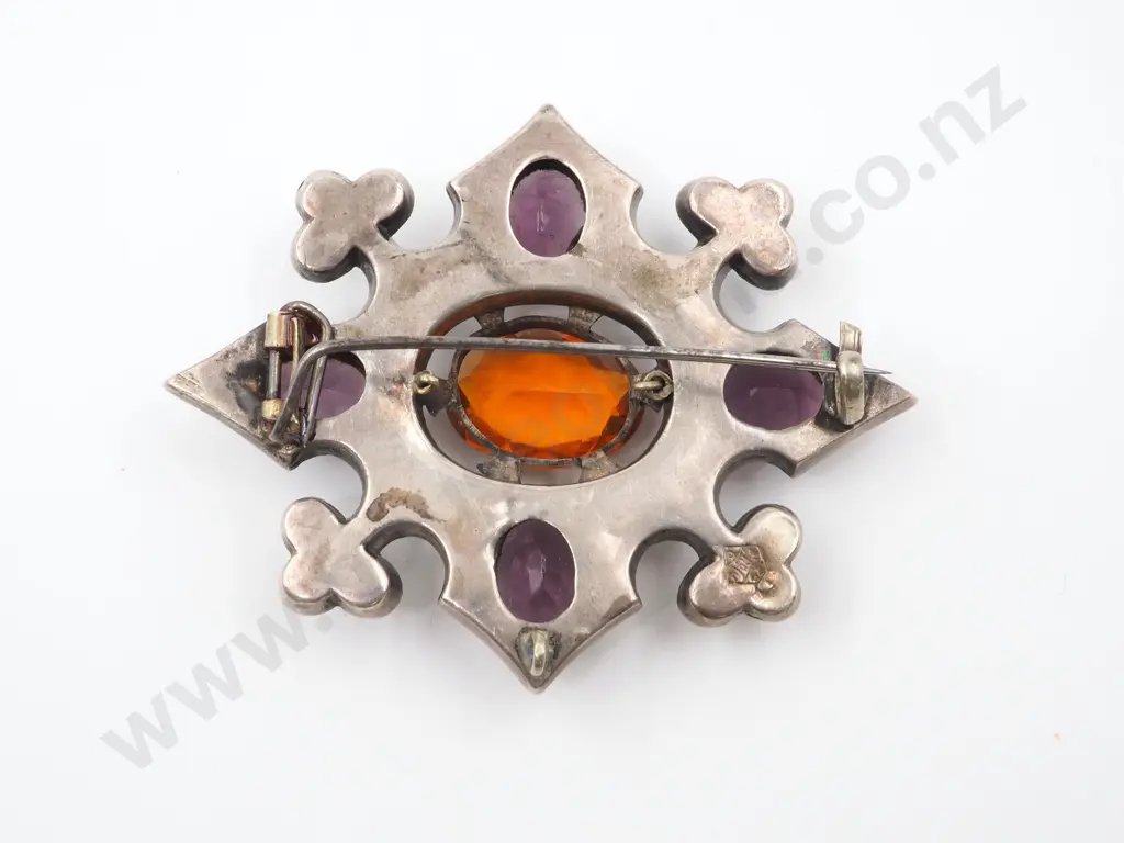 Sterling Silver Scottish Brooch, Stamped A/F Image 1++