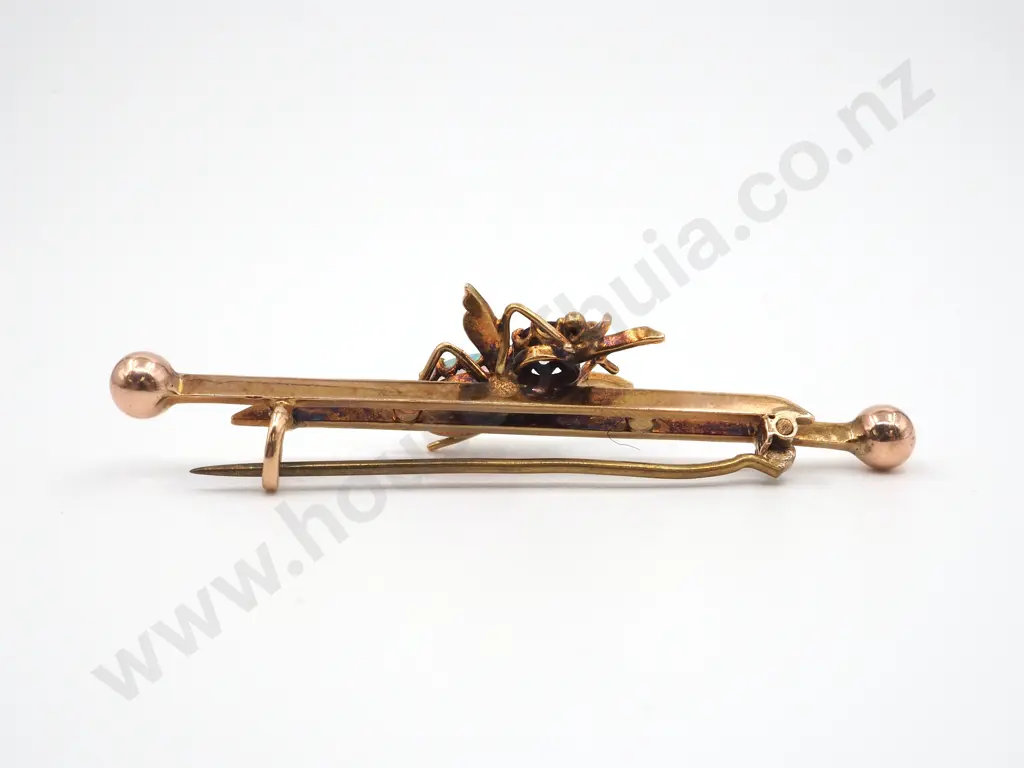 15ct Gold Antique Opal Lively Insect Brooch Edwardian, Circa 1910 Image 1++