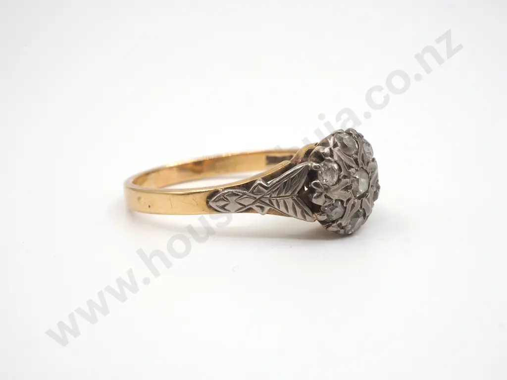 18ct Gold, Platinum & Diamond Ring Image 1++