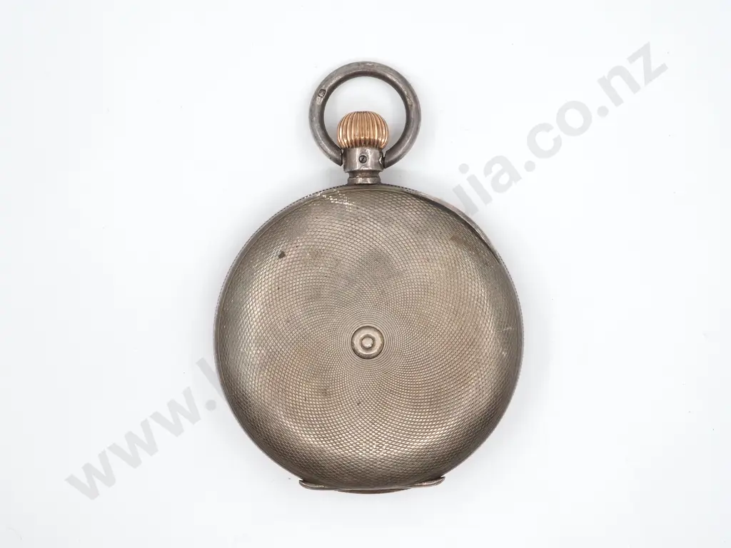 Sterling Silver Machine Turned Pocket Watch Image 1++