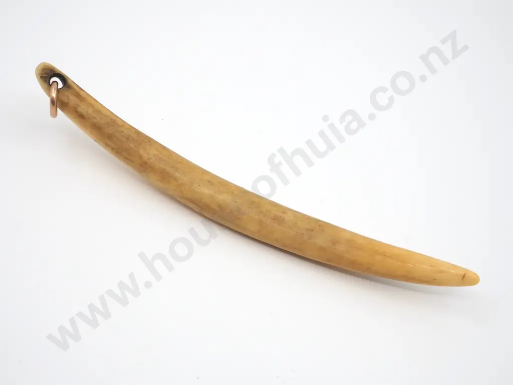 Large Whalebone Pendant w Rose Gold Bail Image 1++