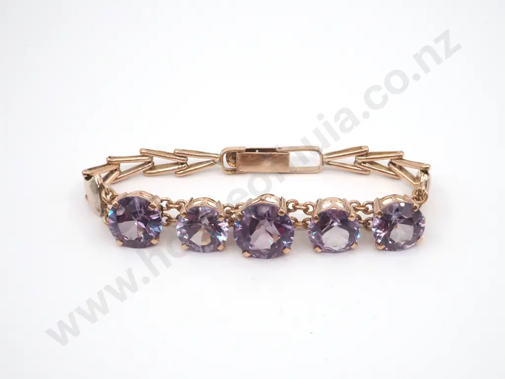 9ct Gold Mystic Topaz Gem Bracelet Image 1++