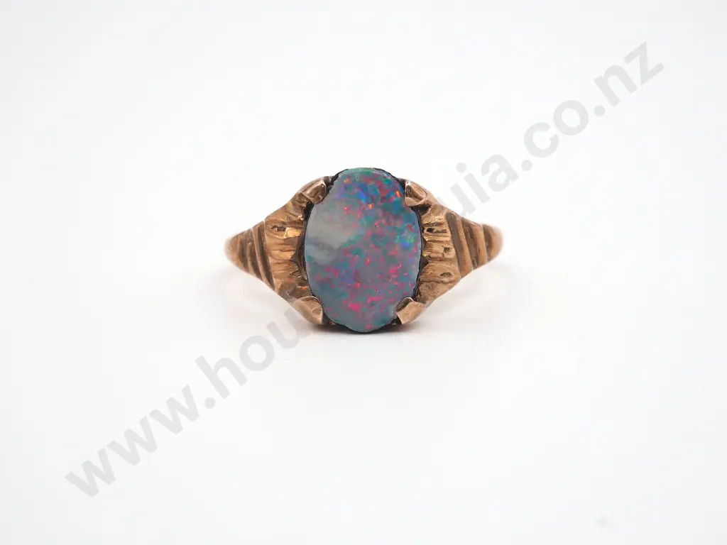 9ct Rose Gold Vintage Opal Ring Image 1++