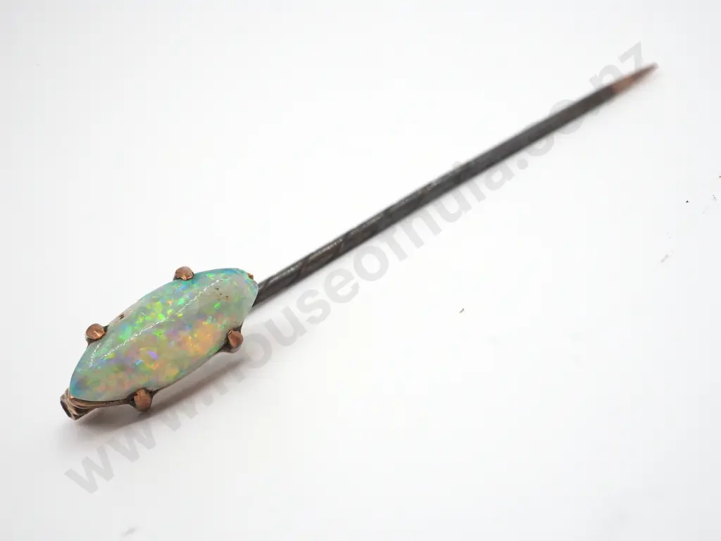 9ct Gold Rich Opal Stick Pin Image 1++