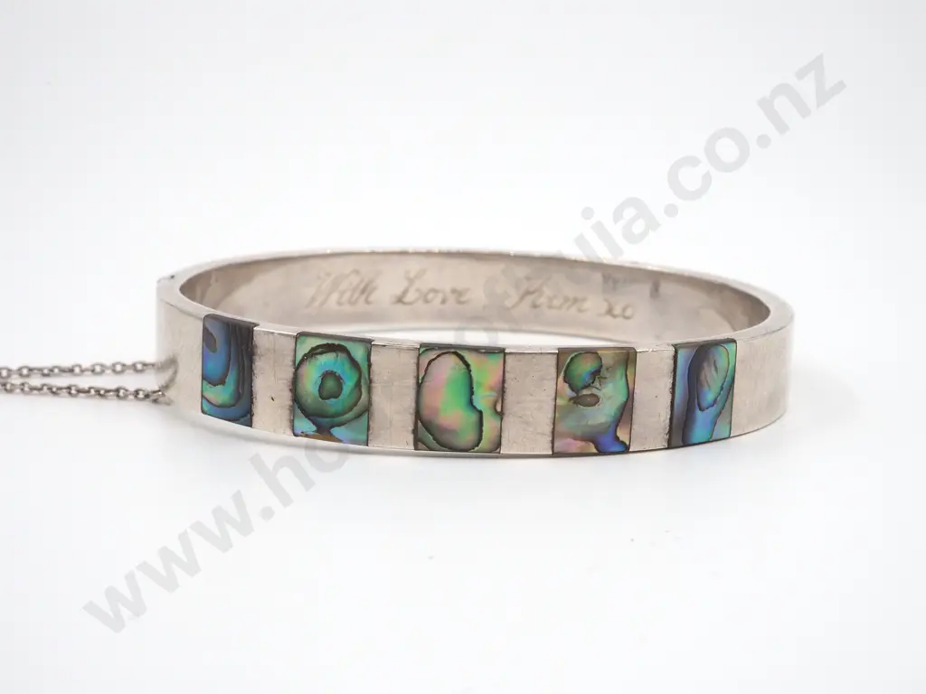 Sterling Silver Paua Bracelet Image 1++