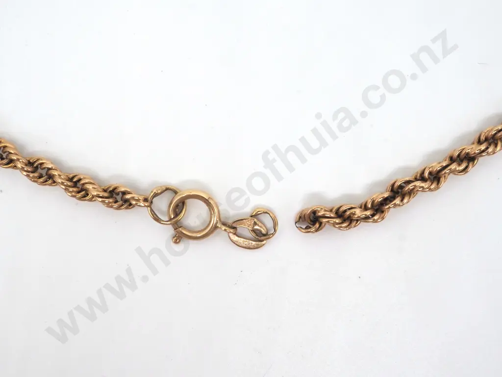 8ct Gold Graduated Rope Necklace A/F Image 1++