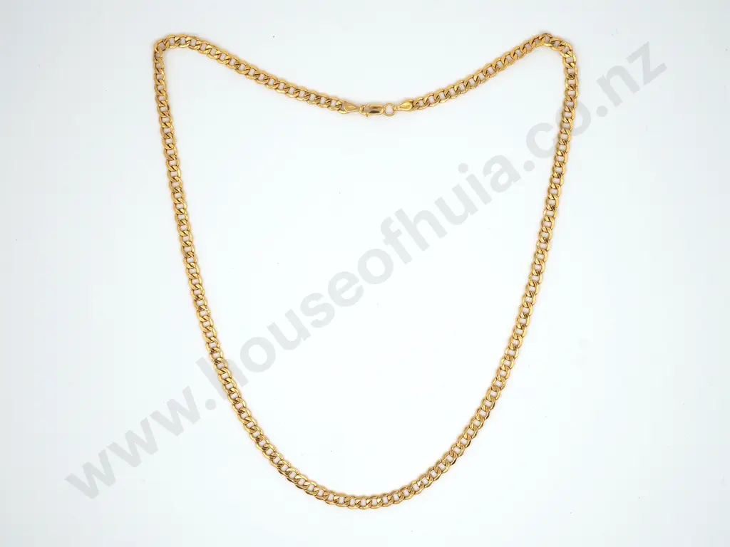 18ct Gold Curb Link Chain Image 1++