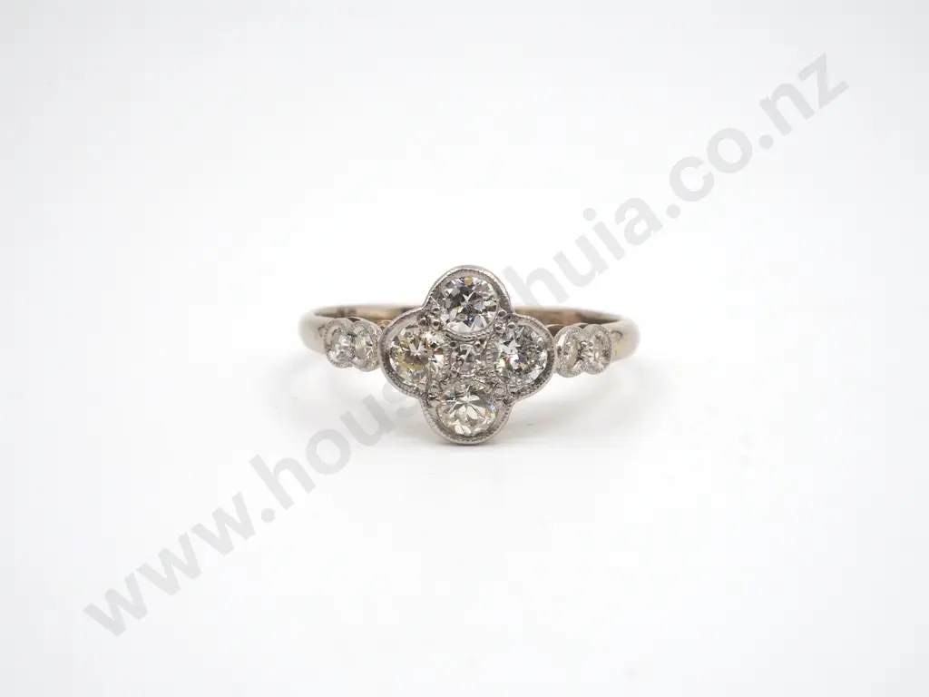 Platinum Antique Diamond Ring, Circa 1920 Image 1++