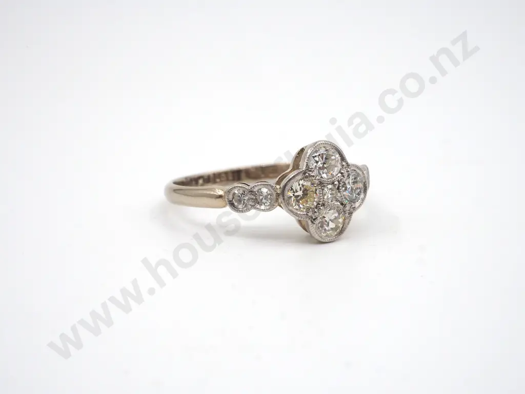 Platinum Antique Diamond Ring, Circa 1920 Image 1++